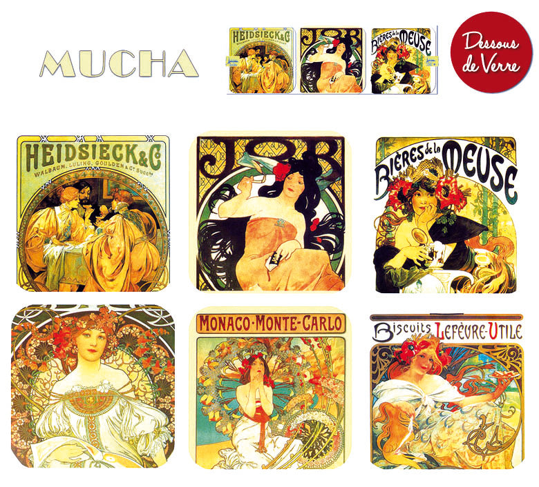 Dessous de verres Paris Mucha