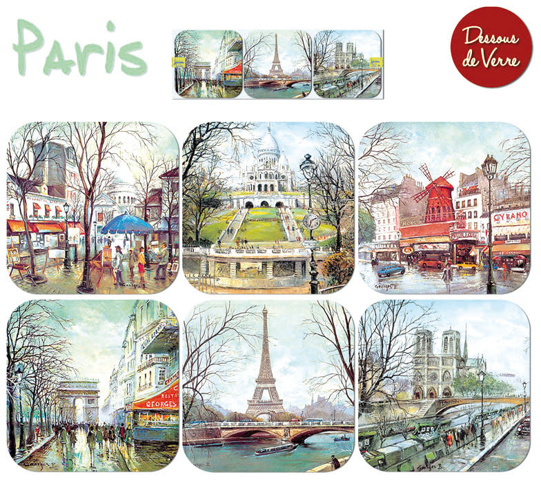 Dessous de verres monuments Paris